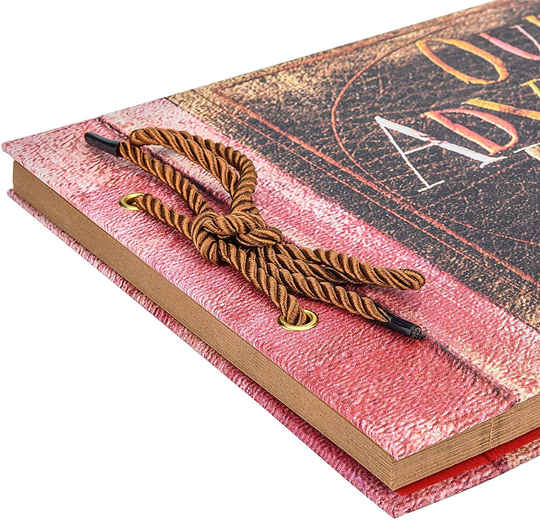 T-HAOHUA Anniversary Photo Album Scrapbook - Our Adventure Book Wedding Photo Album Scrapping 11.6"x7.5" inches, 80 Pages - Includes Bonus 5 Postcards and 5 Self-Adhesive Photo Corners