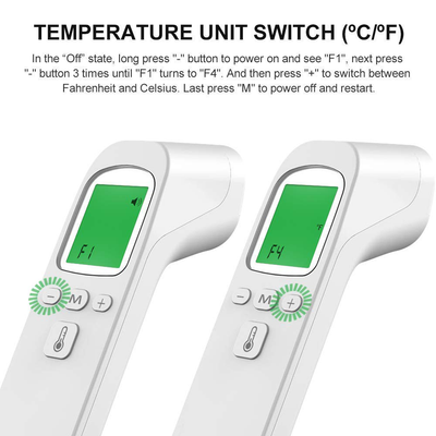 Forehead Thermometer Non-Contact Infrared Digital Thermometer, Ear Thermometer with Fever Alarm for Baby and Adults RW-FTW05