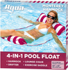 Aqua 4-in-1 Monterey Pool Hammock & Float, 50% Thicker, Patented Non-Stick PVC, Multi-Purpose Water Hammock (Saddle, Chair, Hammock, Drifter) Pool Chair for Adults - Burgundy