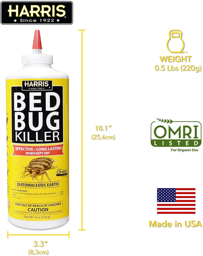 HARRIS Bed Bug Killer, Diatomaceous Earth (1/2lb)