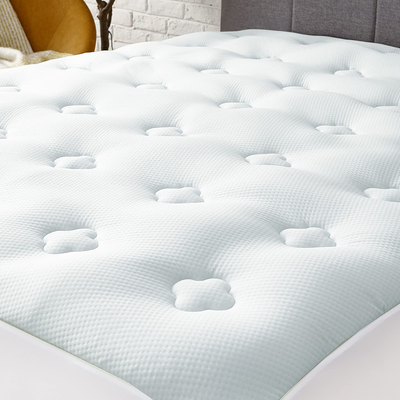 Hansleep King Memory Foam Mattress Pad, Mattress Topper, Cooling Gel Bamboo Mattress Pad Fluffy Mattress Protector with Deep Pocket, Breathable Air Mattress Topper Cover, 78x80 Inches