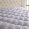 EcoMozz King Mattress Pad Stretches up to 8-21Inch Smooth Elastic Pocket(Without Noise) Premium Snow Alternative Fiber Fill Protection Pad