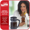 Goodcook Koffe 1.5L Glass Cold Brew Coffee Maker with BPA-Free Plastic Frame