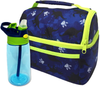 Dinosaur Lunch-Box & Water Bottle Set for Boys Toddlers | Kids Lunch Snack Bag Kindergarten Pre-School Baby Boy Boxes for Daycare | Insulated Containers | Small Lonchera Para Niños | Blue Dino