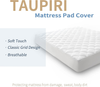 Taupiri Twin Quilted Mattress Pad Cover with Deep Pocket (8"-21"), Cooling Soft Pillowtop Mattress Cover, Down Alternative Mattress Protector Topper, White
