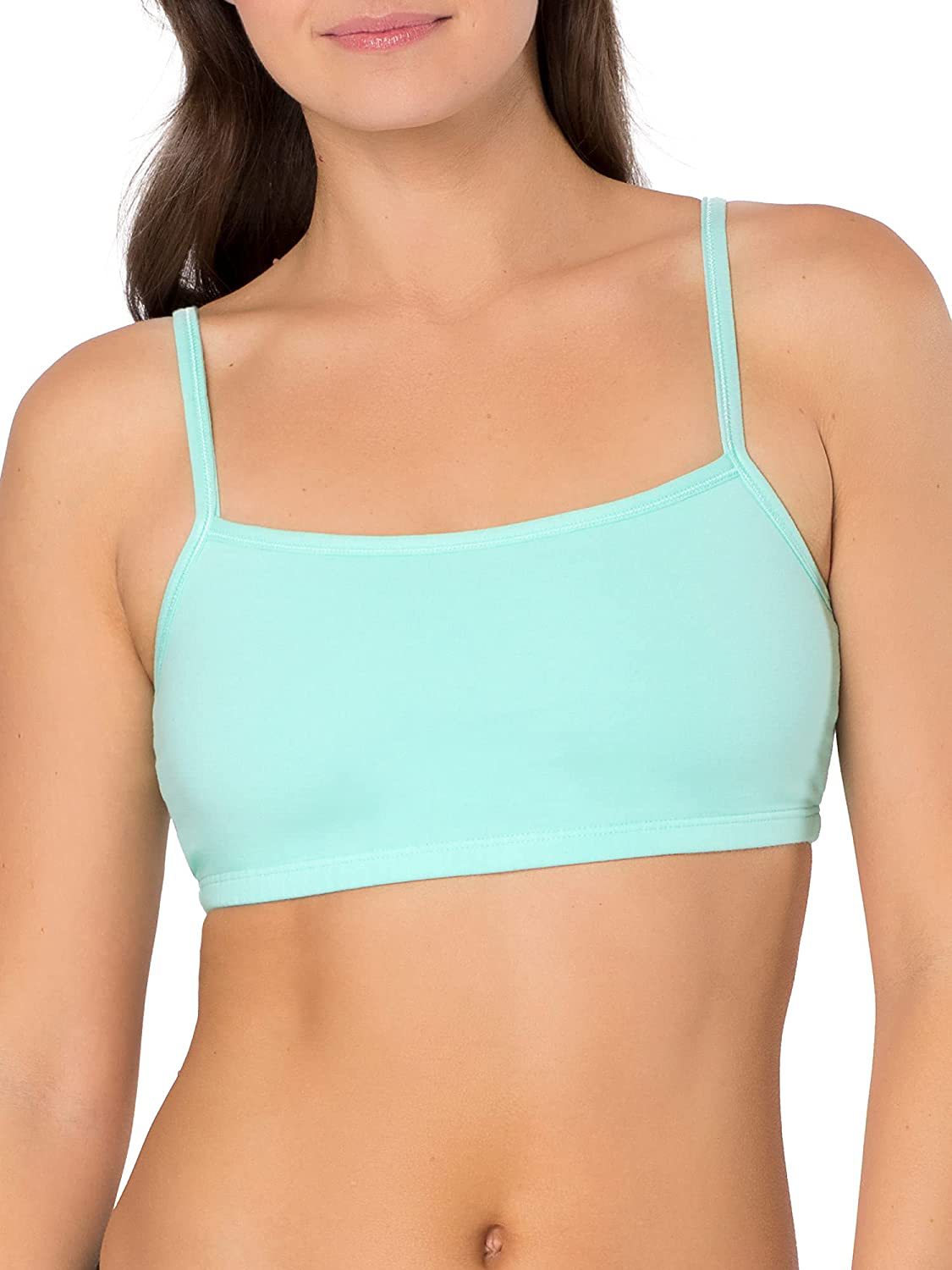 Fruit of the Loom Women's Spaghetti Strap Cotton Pullover Sports Bra