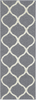 Maples Rugs Rebecca Contemporary Runner Rug Non Slip Hallway Entry Carpet [Made in USA], 1'9" x 5', Grey/White