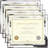 8.5 x 11 Certificate Document Frame Packs4 Diploma Glass Picture Frames for Tabletop