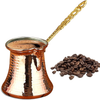 Turkish Coffee Pot, Greek Arabic Coffee Maker, Hammered Copper Coffee Cezve, Small Pot, Stove Top Coffee Maker (5 Pots set)