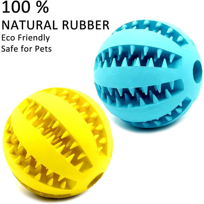 2 Pack Ball Toys for Dogs - Promotes Tooth Cleaning