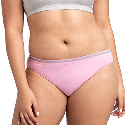 6 Pack Fruit of the Loom Women's Tag Free Cotton Bikini Panties