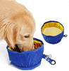 Kalining Large Portable Dog Bowl Collapsible for Food and Water,Dog Travel Bowl Polyester Dish Suitable Poodle/Husky/Alaska,Foldable Pet Bowl Great for 2019 Climbing Hiking Camping
