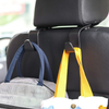 Car Seat Headrest Hook 4 Pack Hanger Storage Organizer Uiversal for Handbag Purse Coat fit Universal Vehicle Car Black S Type