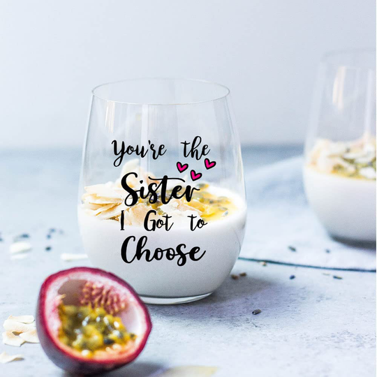 Sister Gifts,Mothers Day, Valentines Day,Christmas,Birthday Gifts for Sister,Women,Friend - You are the sister I go to choose Wine Glass for Sisters in Law