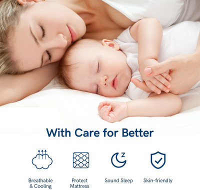 ELEMUSE Twin White Cooling Mattress Topper for Back Pain, Extra Thick Mattress pad Cover, Plush Soft Pillowtop with Elastic Deep Pocket, Overfilled Down Alternative Filling