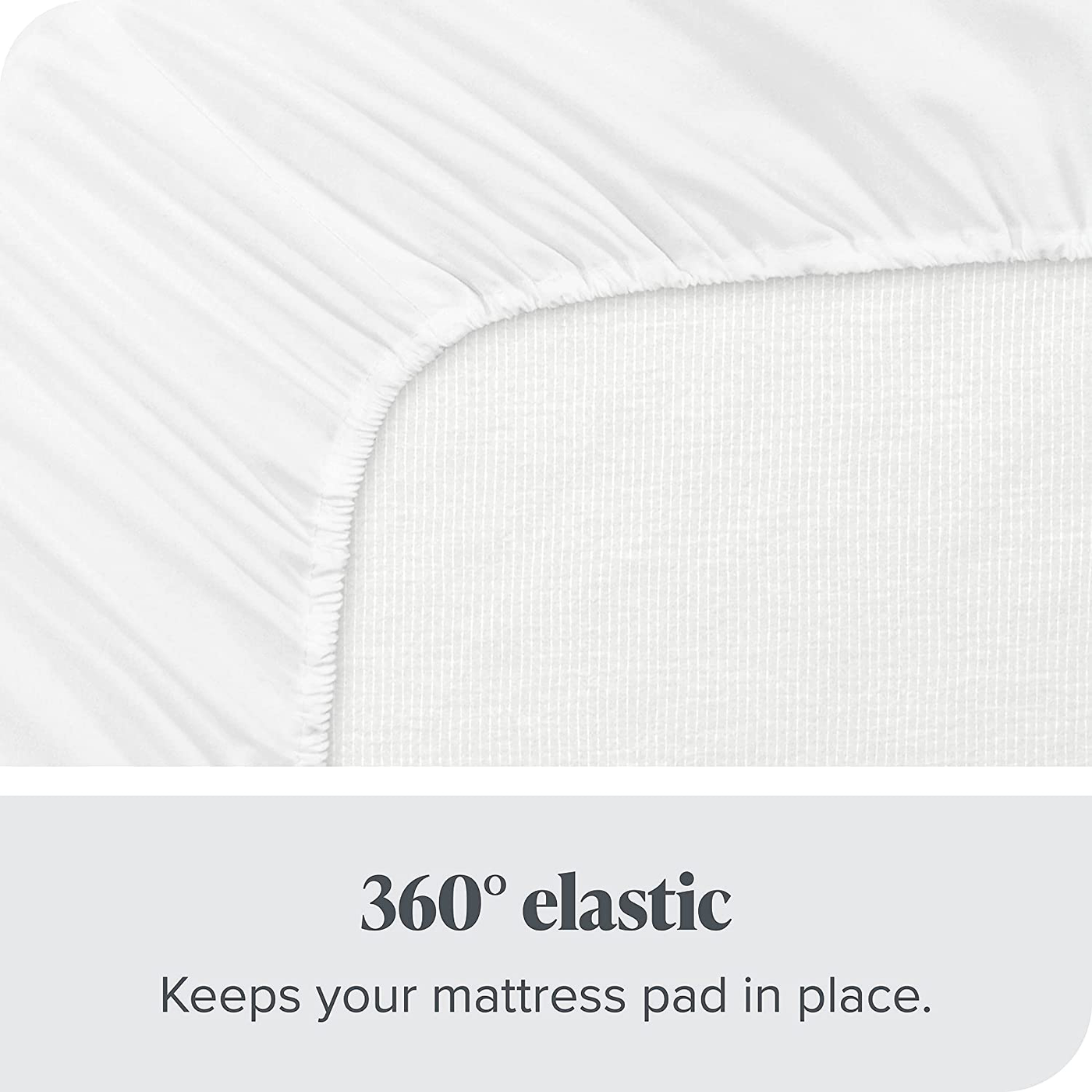 Bare Home Quilted Fitted Mattress Pad (Split Head Flex King) - Cooling Mattress Topper - Easily Washable - Elastic Fitted Mattress Cover - Stretch-to-Fit up to 15 Inches Deep (Split Head Flex King)