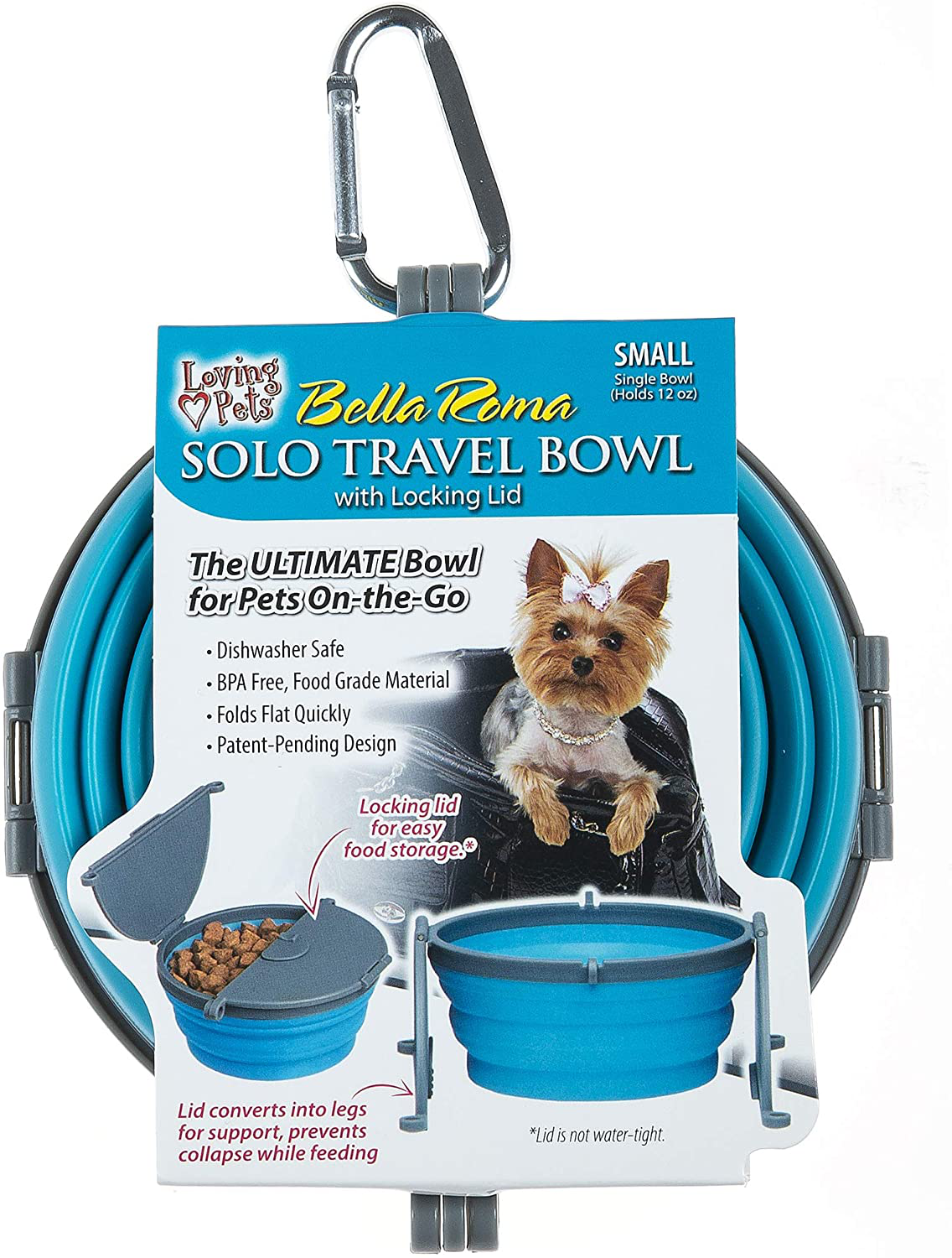 Loving Pets Bella Roma Travel Bowl for Dogs