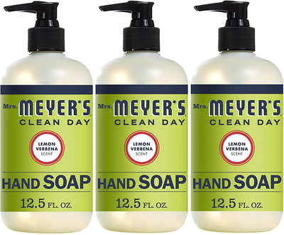 Mrs. Meyer's Clean Day Liquid Hand Soap Refill, Cruelty Free and Biodegradable Hand Wash Formula Made with Essential Oils, Lemon Verbena Scent, 33 oz