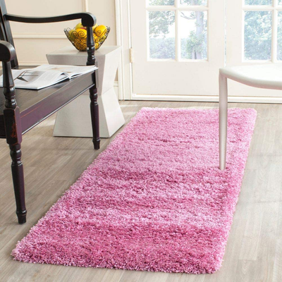 SAFAVIEH California Premium Shag Collection SG151 Non-Shedding Living Room Bedroom Dining Room Entryway Plush 2-inch Thick Runner, 2'3" x 9' , Pink