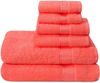 6 Pack Ultra Soft Cotton Quick Dry Towel Set