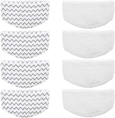 Bissell Steam Mop Pads 8pk Replacement/Washable/Reusable Compatible with Bissell Steam Mop 1940/1440/1544/1806/2075 Series, Model 19402/19404/19408/19409/1940a/1940f/1940q/1940t/1940w/B0006/B0017