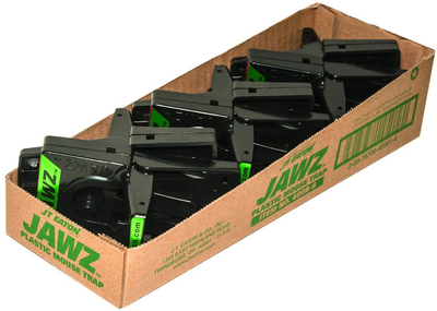 JT Eaton 409B-6 Jawz Plastic Mouse Trap for Solid Or Liquid Bait, Pack of 6