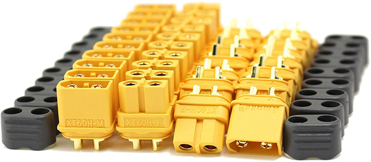 Amass 20 Pair XT60H Bullet Connector Plug Upgrated of XT60 Sheath Female & Male Gold Plated for RC Parts … … …