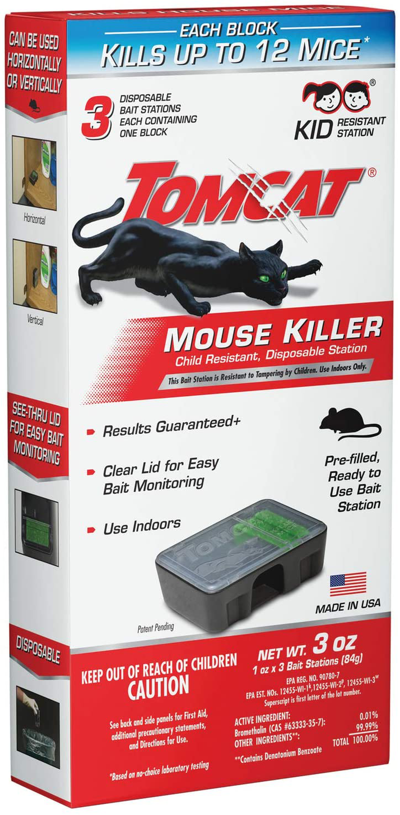 Tomcat Mouse Killer Disposable Station for Indoor Use - Child Resistant