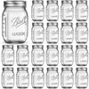 Ball Regular Mouth Mason Jars 16 oz [20 Pack] With mason jar lids and Bands, Ball mason jars 16 oz - For Canning, Fermenting, Pickling, Jar Decor. Microwave/Freeze/Dishwasher Safe + SEWANTA Jar Opener