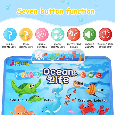 joypath Interactive Electronic Alphabet Ocean Life Educational Wall Chart, Talking ABCs, Music Animal Learning Poster Preschool EducationToddler Toy, Gifts for 1 2 3 4 5 Years Old Boys Girls (2 Pack)