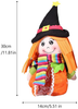 Candy Bag, Portable Home Cute Halloween Decor Candy Bag Witch Shape for Kids Storing Candies, Snacks, Candies, Toys (Braids)