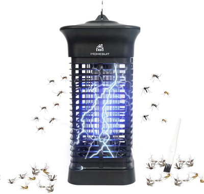 Homesuit Bug Zapper 15W for Outdoor and Indoor ,High Powered 4000V Electric Mosquito Zappers Killer , Waterproof Insect Fly Trap Outdoor ,Electronic Light Bulb Lamp for Home Backyard Patio