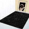 BOYASEN Ultra Soft Indoor Modern Area Rugs Fluffy Living Room Carpets for Children Bedroom Home Decor Nursery Rug (4 x 5 ft, Black)