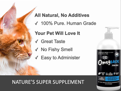 Omegease Omega 3, 6 & 9 Fish Oil for Dogs and Cats, 16 Ounces