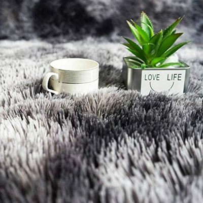 Soft Indoor Modern 4x5.3 Area Rugs Warm Soft Rug for Bedroom Decor Living Room Kitchen Non-Slip Plush Fluffy Comfy Babys Care Crawling Carpet Grey