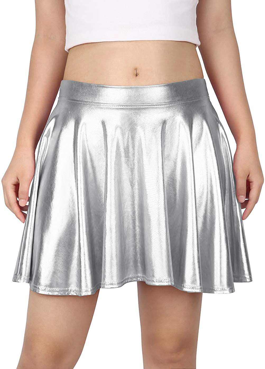 HDE Women's Casual Fashion Flared Pleated A-Line Circle Skater Skirt