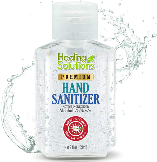 Hand Sanitizer Gel (Mini 2 oz Bottle) - 75% Alcohol - Kills 99.99% of Germs - Small 2oz Travel Size Individual Personal Pocket 2 Ounce Bottles