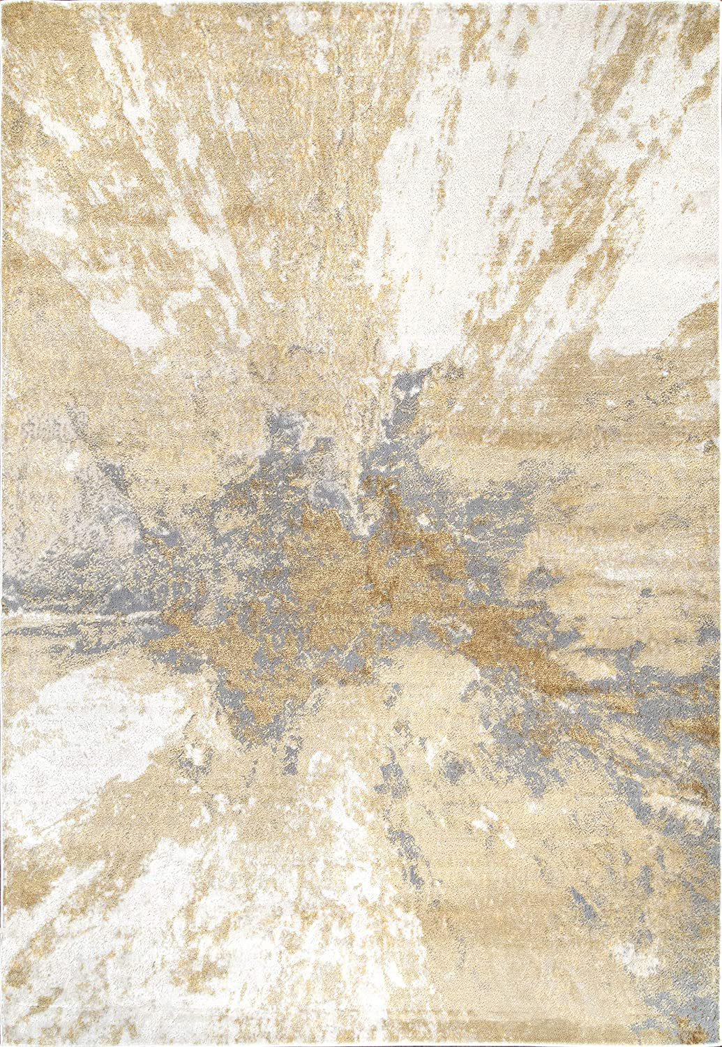 nuLOOM Cyn Abstract Area Rug, 4' 3" x 6' 3", Gold