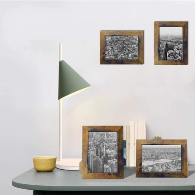 PETAFLOP 5x7 Frame Rustic Picture Frames Fits 5 by 7 Inch Photo Wall Tabletop Display, 7 Pack