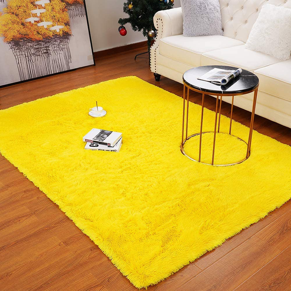 LOCHAS Ultra Soft Indoor Modern Area Rugs Fluffy Living Room Carpets for Children Bedroom Home Decor Nursery Rug 3x5 Feet, Pink