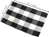 Buffalo Check Area Rug,Hauswahl Cotton Plaid Rug Black/White Hand-Woven Buffalo Checkered Floor Mats Washable Carpet for Porch Doormat Kitchen Rugs (2'x6', Black/White)