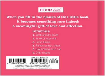 Knock Knock What I Love about You Fill in the Love Book Fill-in-the-Blank Gift Journal, 4.5 x 3.25-Inches