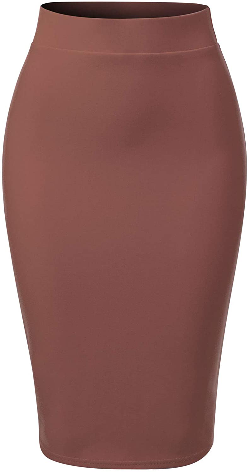 MixMatchy Women's Casual Classic Bodycon Pencil Skirt