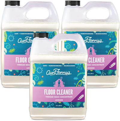 Aunt Fannie's Floor Cleaner Vinegar Wash - Multi-Surface Cleaner, 32 oz. (3-Pack, Lavender)