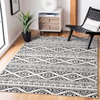 Safavieh Tulum Collection TUL272B Moroccan Boho Tribal Non-Shedding Living Room Bedroom Accent Area Rug, 4' x 6', Ivory / Black