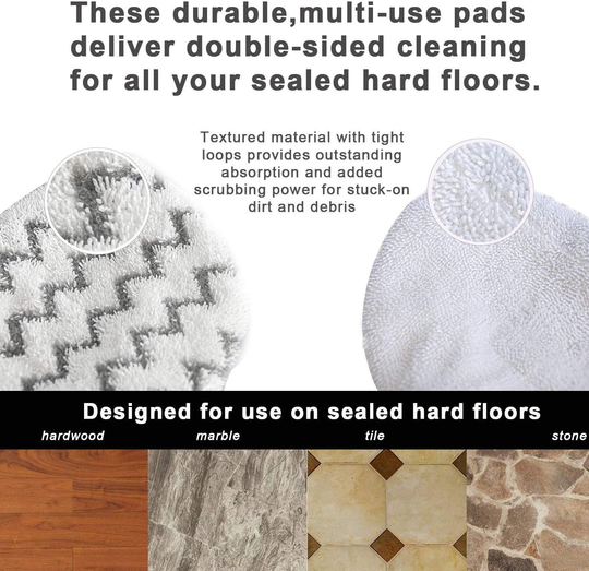 ITidyHome 4 Pack Replacement Pads for Bissell Powerfresh Hard Floor Steam Cleaner 1940 1440 1806 Series Steam Mop Compare to Part # 5938 & 203-2633 (4 Pack)