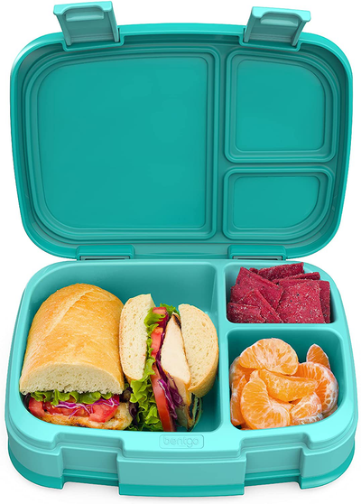 Bentgo Fresh – Leak-Proof, Versatile 4-Compartment Bento-Style Lunch Box with Removable Divider, Portion-Controlled Meals for Teens and Adults On-The-Go – BPA-Free, Food-Safe Materials (Red)