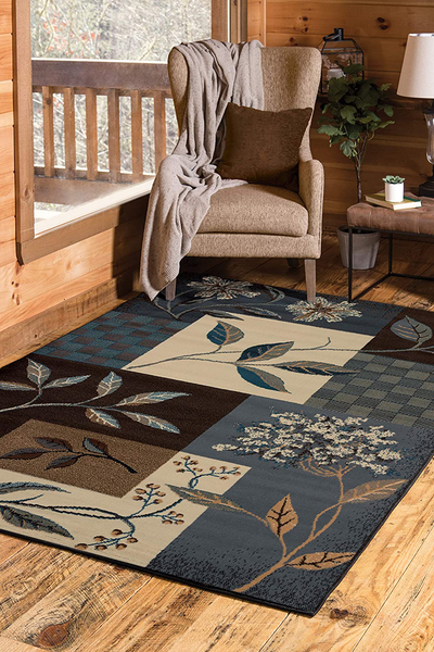 United Weavers of America Jasmine Manhattan Rug Collection, 1' 11" by 7' 4", Light Blue