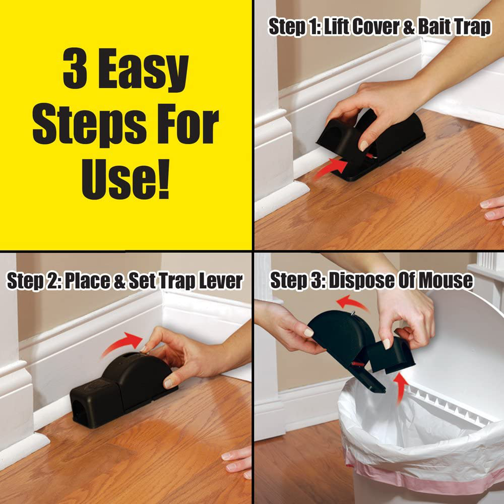 d-CON Reusable Ultra Set Covered Mouse Snap Trap, 2 Traps