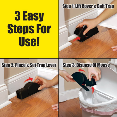 d-CON Reusable Ultra Set Covered Mouse Snap Trap, 2 Traps